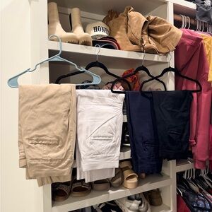 Stylish Women's Capris - Beige, White, Navy, & Black